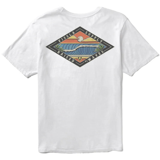 Vissla Wave Chasers Premium Pocket Tee - White Mens T Shirt