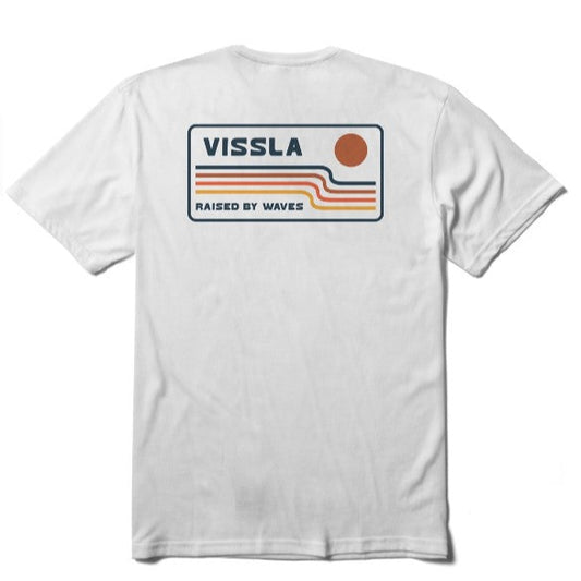 Vissla Wavelength COMP LITE ECO PERFORMANCE TEE - White Mens T Shirt