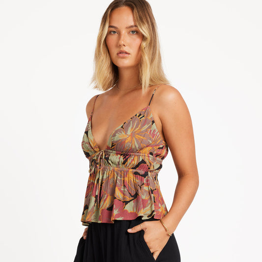 Volcom Swell Ya Cami Womens Top - Multi Floral Womens Top