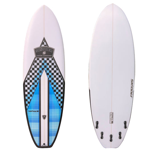 Skinner The Animal 5'10 x 21.45" x 40.2 Liters 5 FCS fins Epoxy Surfboard Surfboard