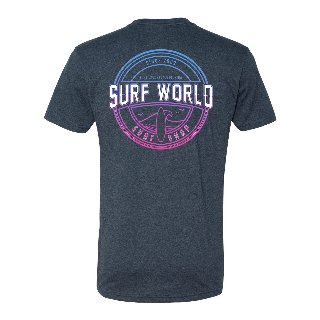 Surf World Surf Big Fade Tee - Heather Navy Mens T Shirt