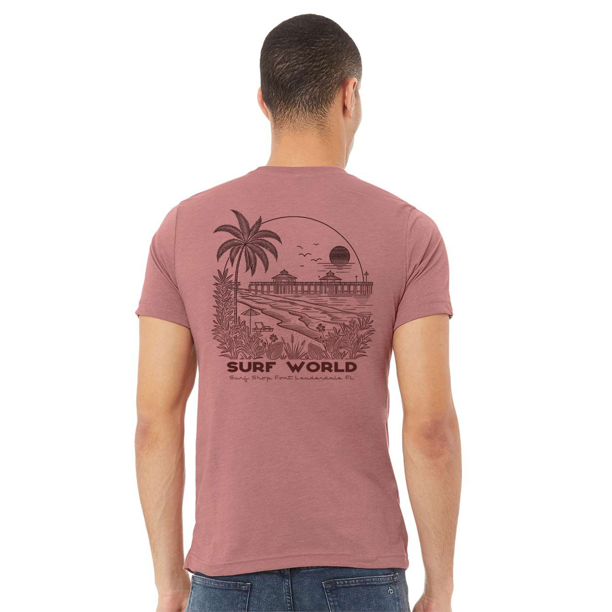 Surf World LBS Broken Pier Tee - Mauve