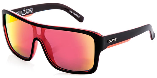 Carve Anchor Beard Polarized Sunglasses - Black Red Iridium Sunglasses