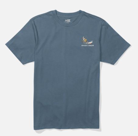Salty Crew Down Time Men's S/S Premium Tee- Slate Blue Mens T Shirt