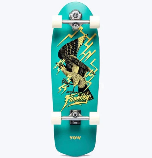 YOW MICK FANNING FALCON PERFORMER 32.5" SURFSKATE - Teal Skateboard