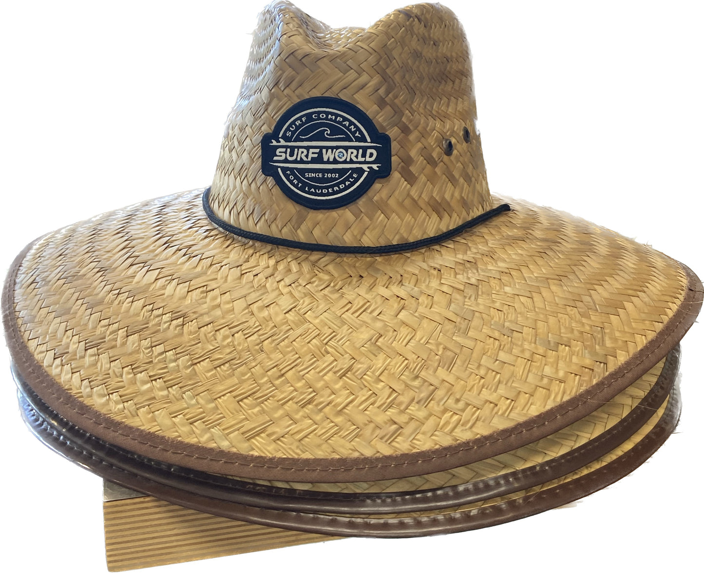 Surf World Diamond Waves Lifeguard Hat - Natural Lifeguard Hat Double Boards