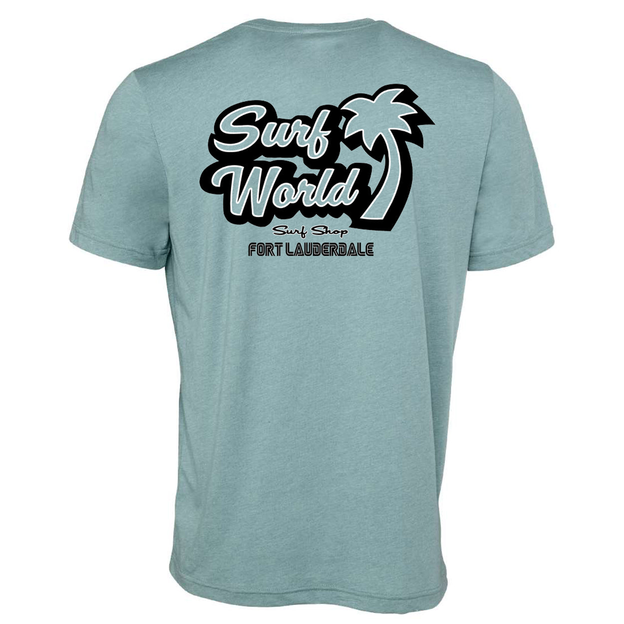 Surf World Locos Palm Tri-blend Tee - Heather Grey Mens T Shirt