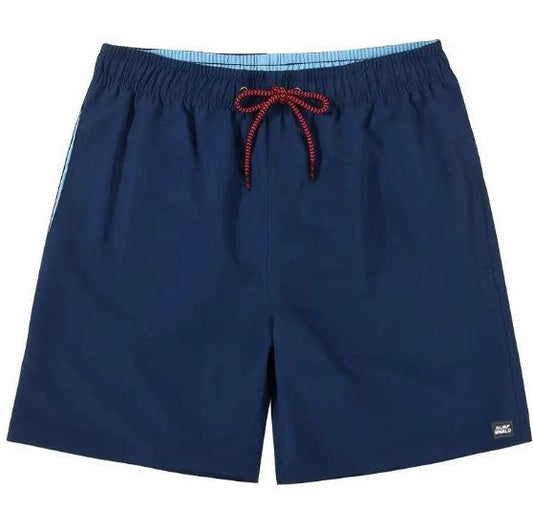 Surf World Elastic Navy Blue Volley Shorts - Navy Mens Boardshorts