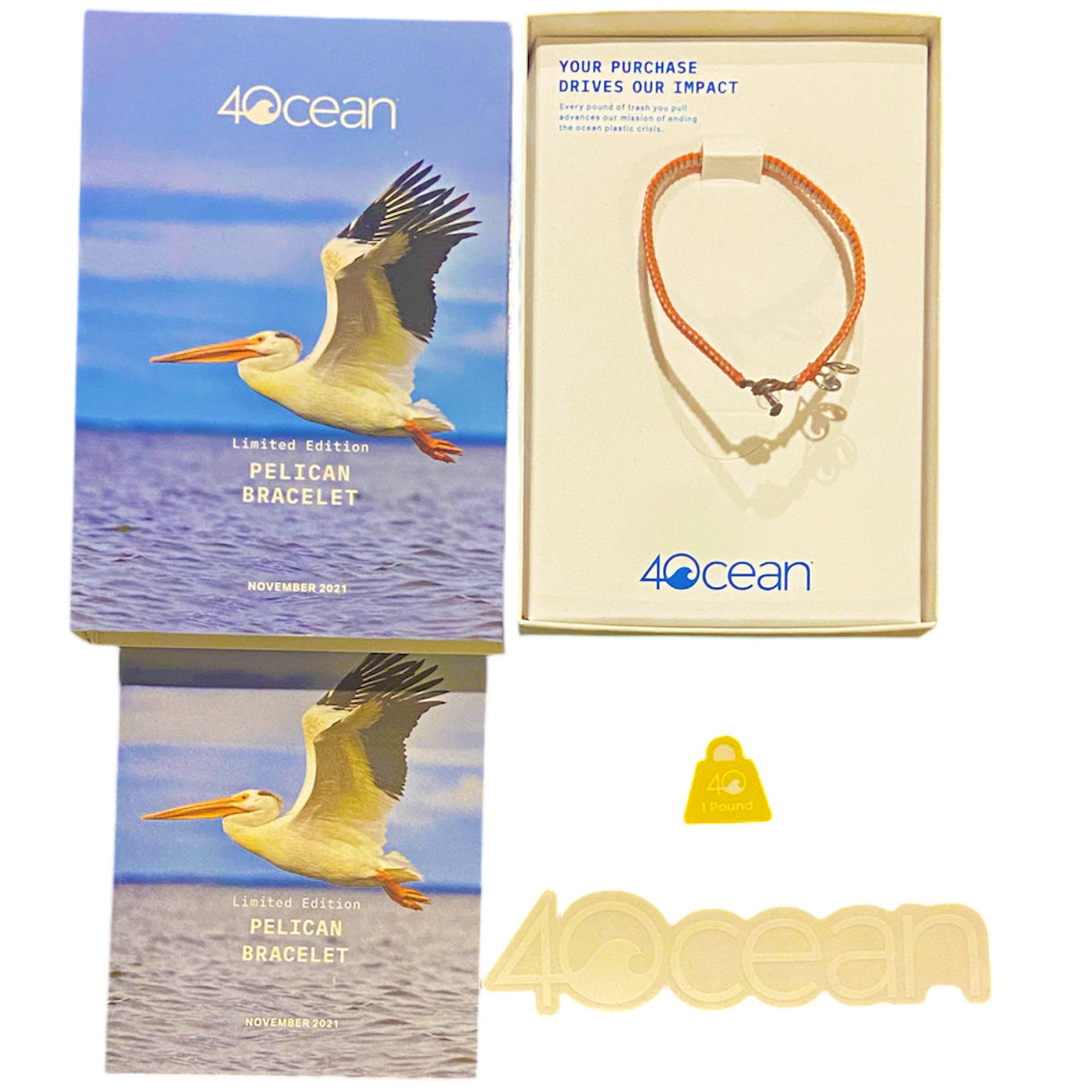 4Ocean Limited Box Set Pelican Braided Bracelet - Orange Tan Jewelry