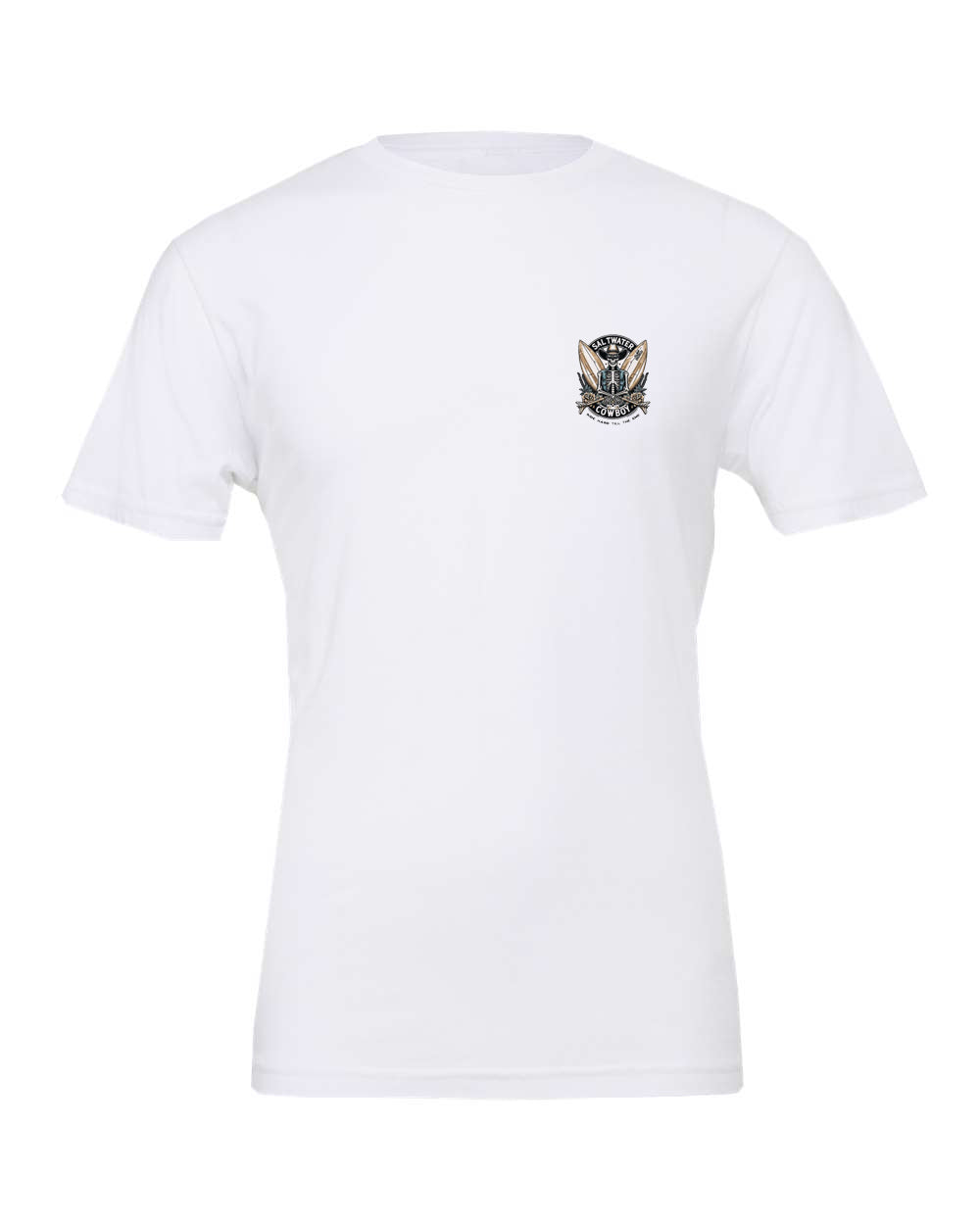 Surf World Salt Water Cowboy Tee - White Mens T Shirt
