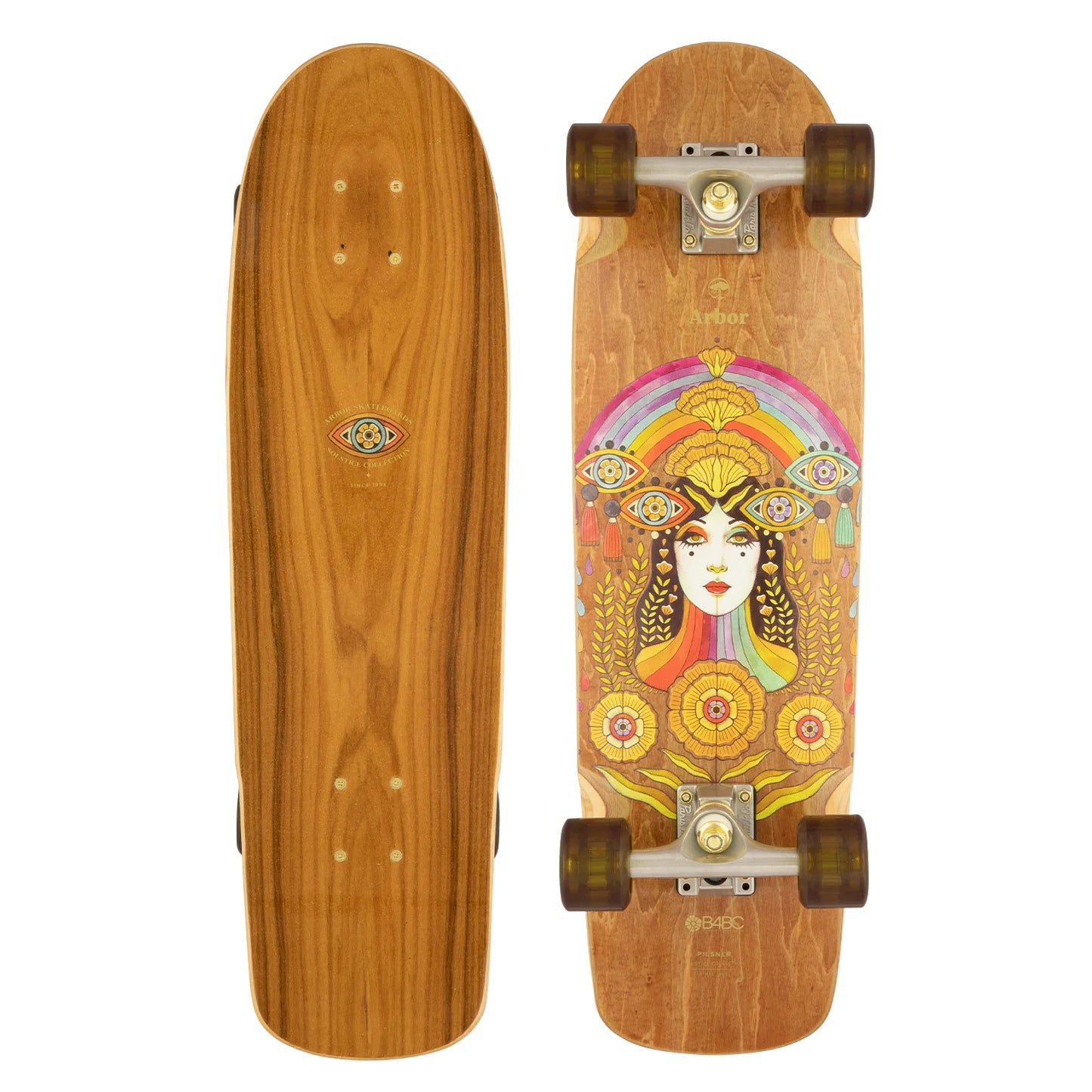 Arbor Pinner Solstice 28.75" Skateboard - Wood Longboard Skateboard