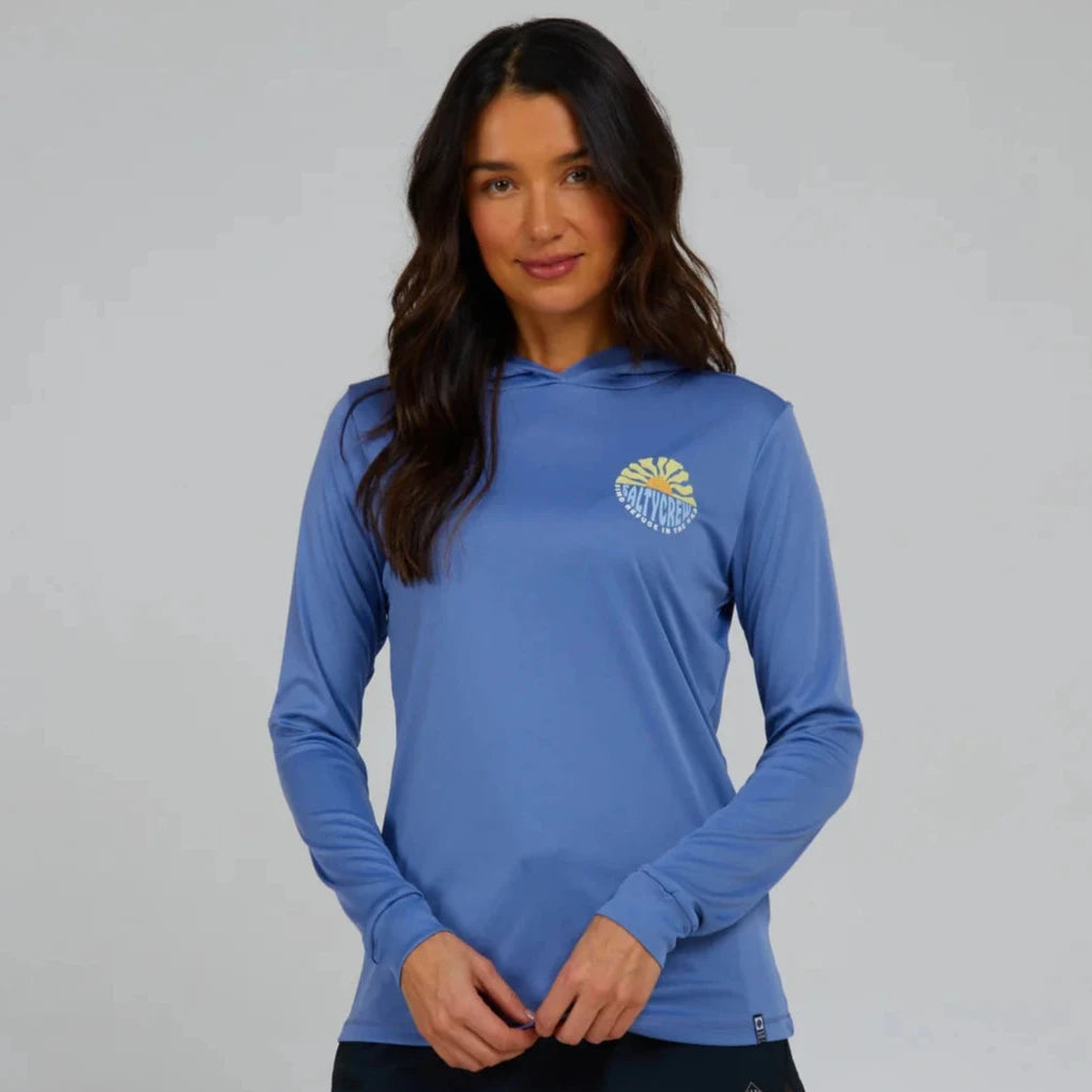 Salty Crew Sun Days Hooded Sun-shirt UPF50 - Blue Dusk Womens Rashguard