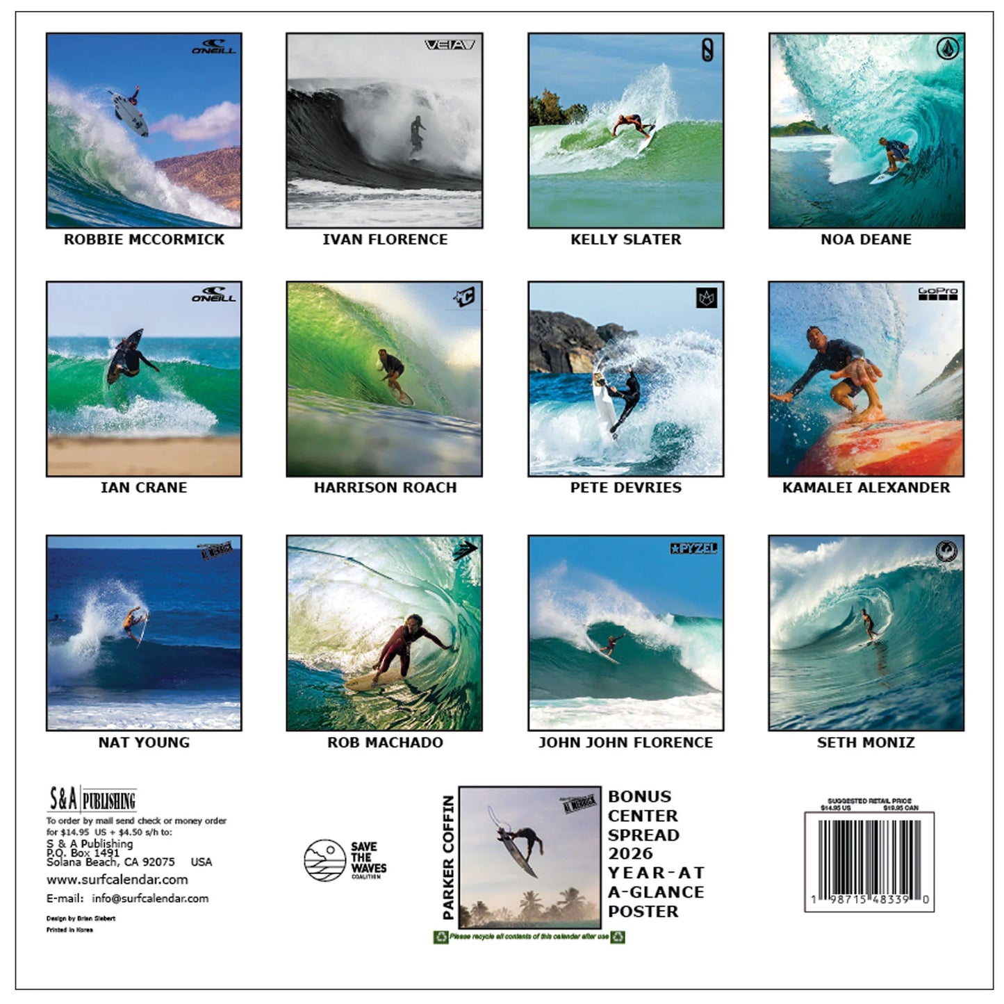 Global Surf Calendar 2025 Misc