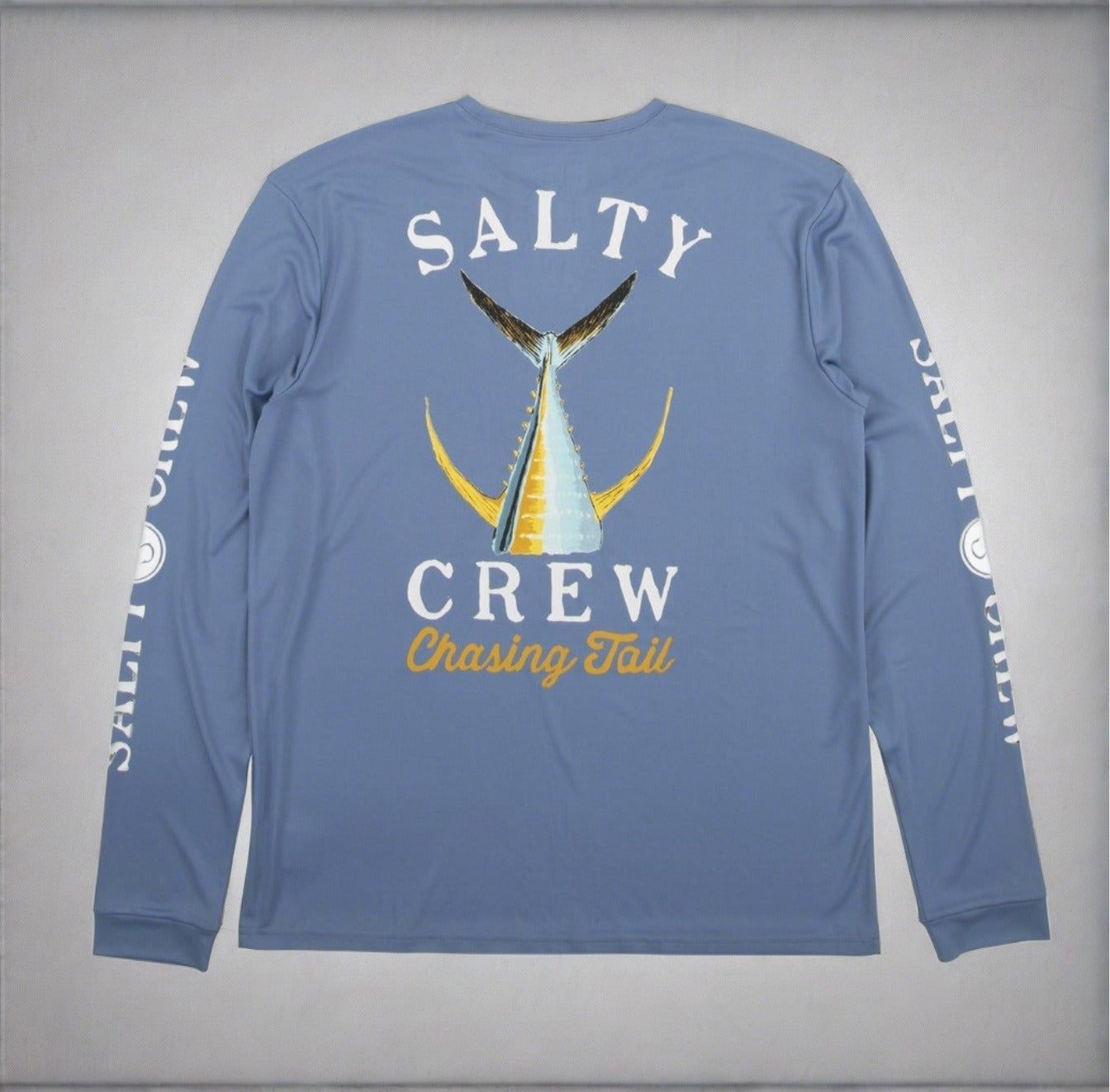 Salty Crew Tailed Tech Mens LS Sunshirt UPF 50+ - Marine Blue Rashguard Sun Protection