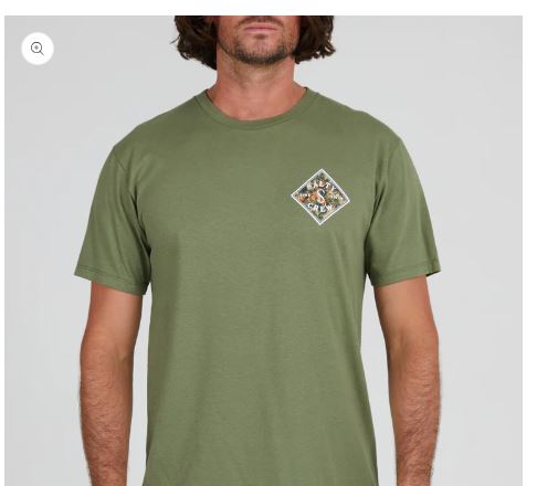 Salty Crew Tippet Shores Premium SS Tee - Sage Green Mens T Shirt