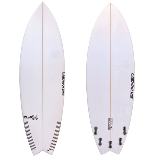 Skinner Surfboards Tom Kat Fish 5'6" x 20.25x 30.6L Epoxy 5 FCS Plugs Surfboard