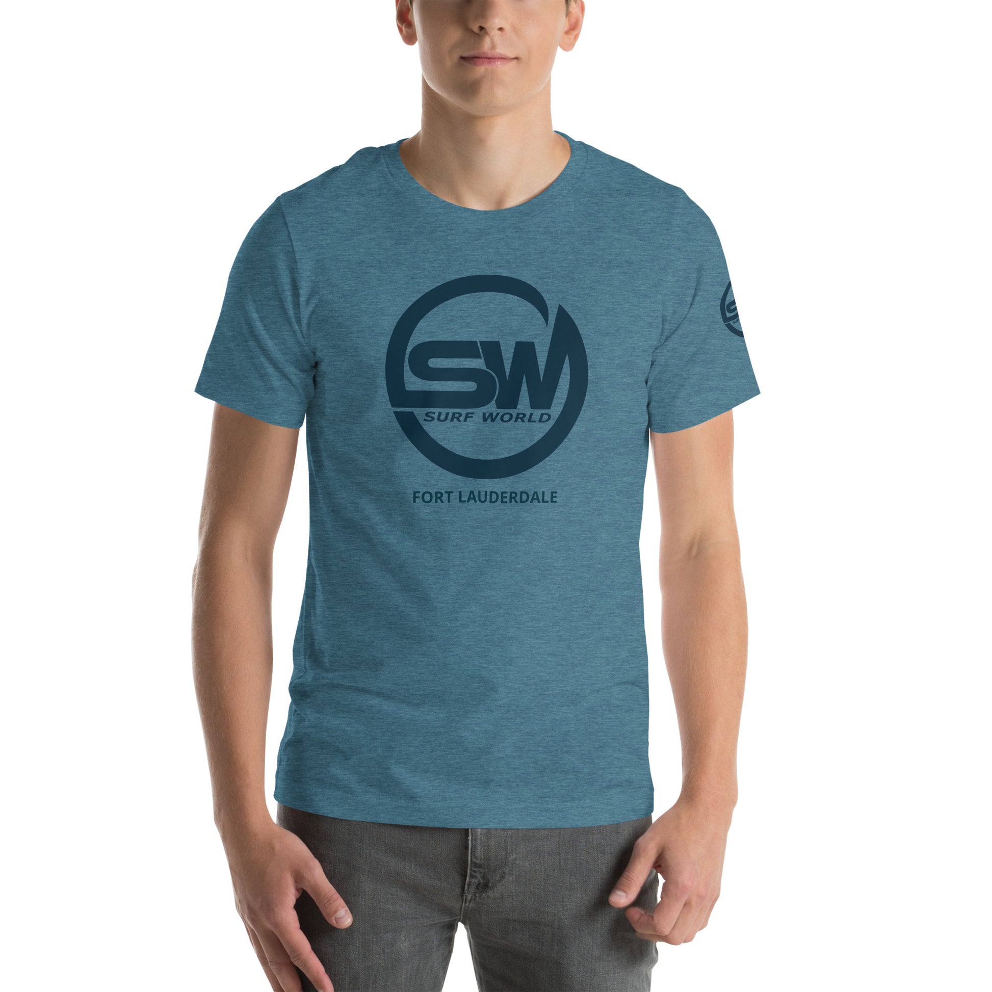 SW Surf World Logo Tee Shirt Fort Lauderdale Mens T Shirt