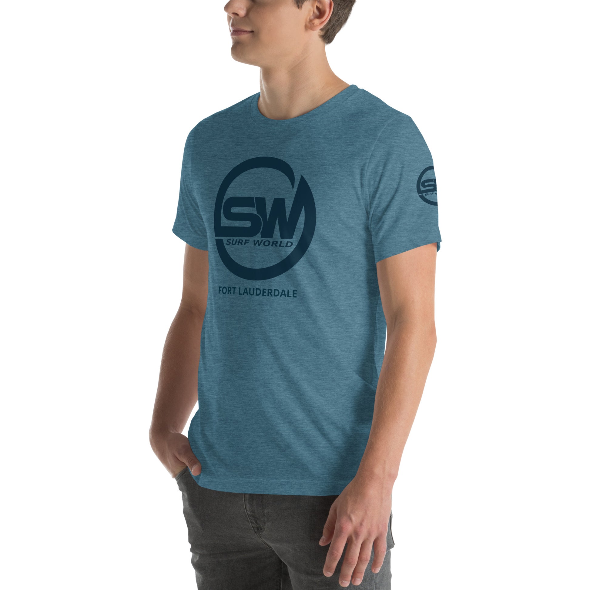 SW Surf World Logo Tee Shirt Fort Lauderdale Mens T Shirt