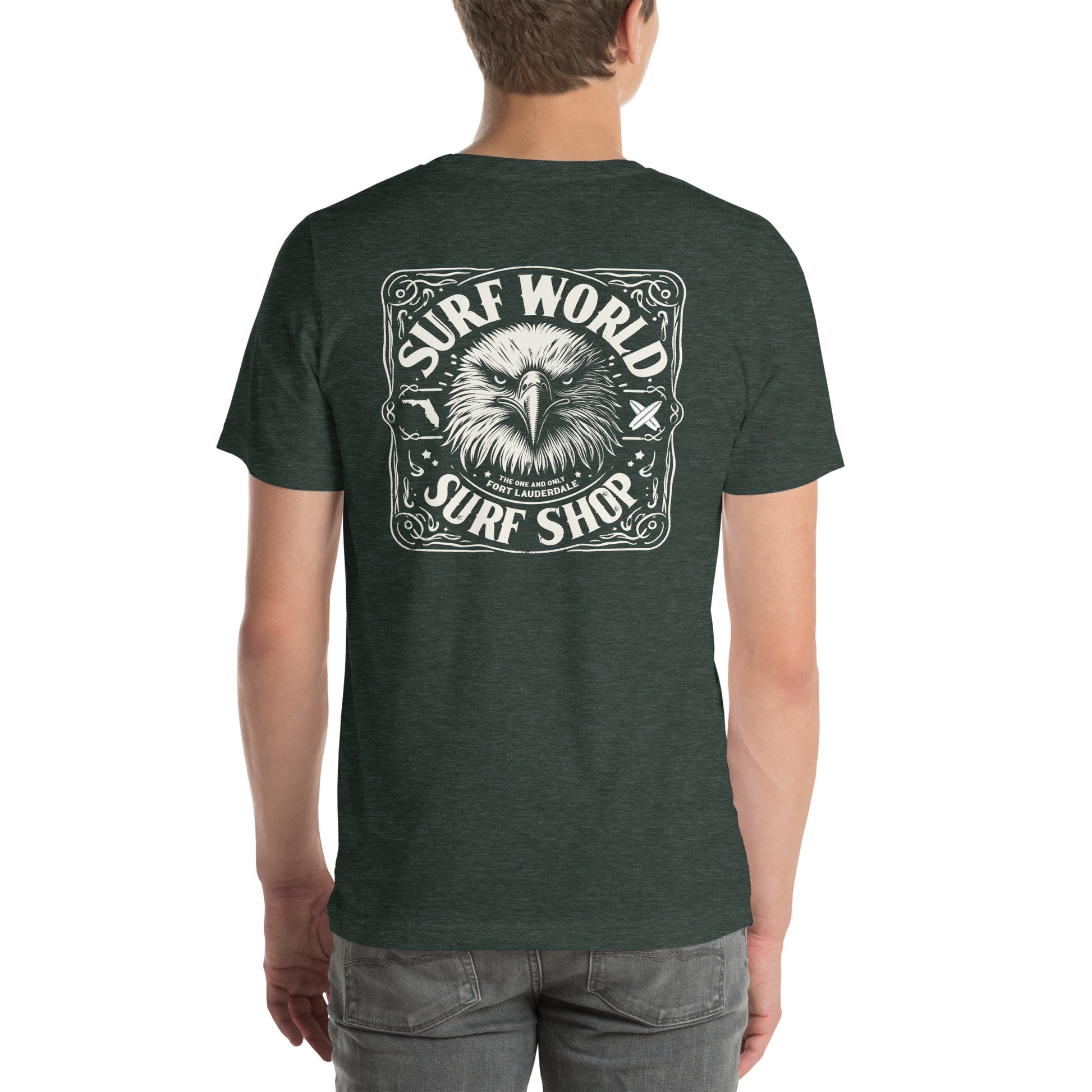 Surf World An Eagle Named Jack Tee Shirt Mens T Shirt Heather Forest