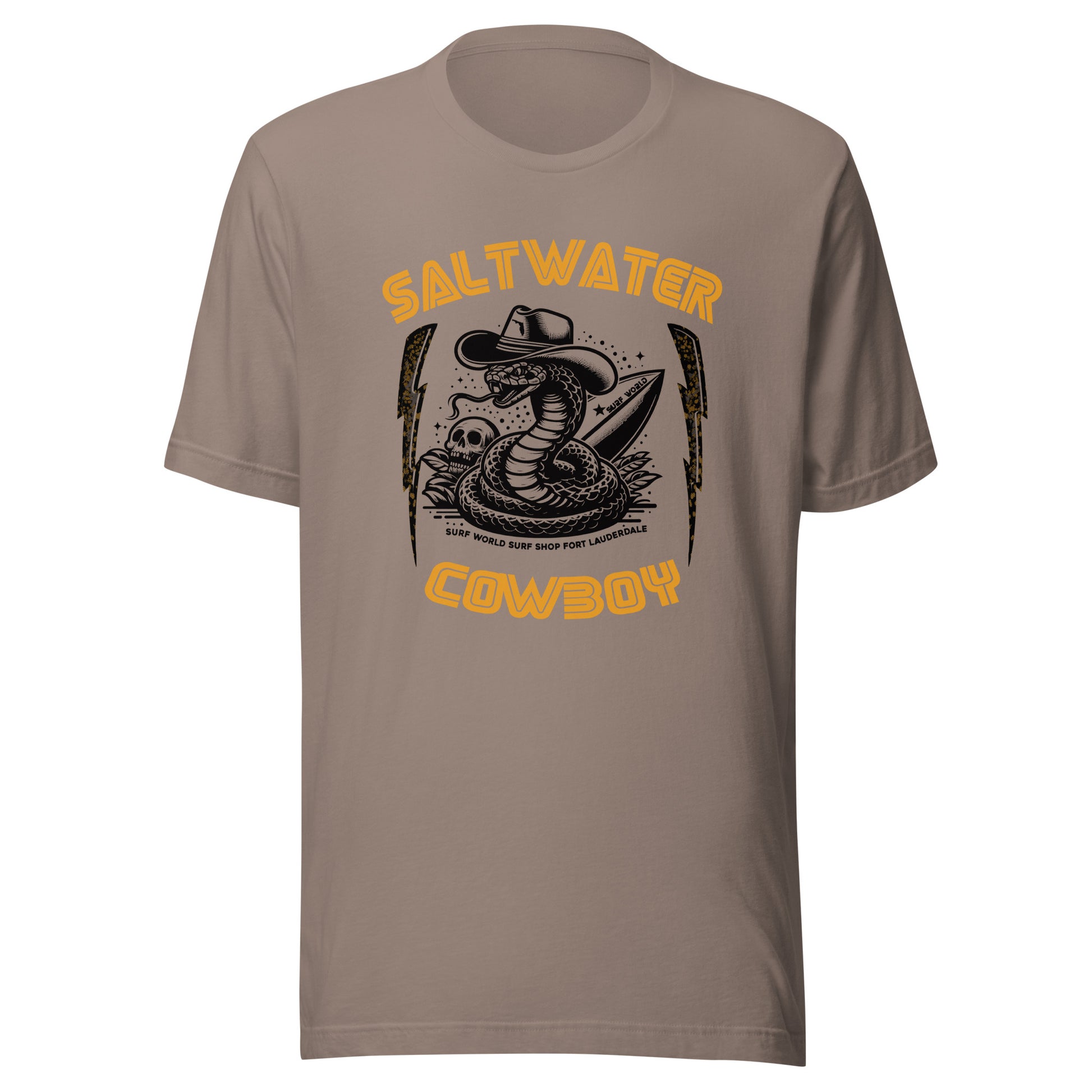 Surf World Salt Water Cowboy Tee Shirt Color Pop Mens T Shirt Pebble