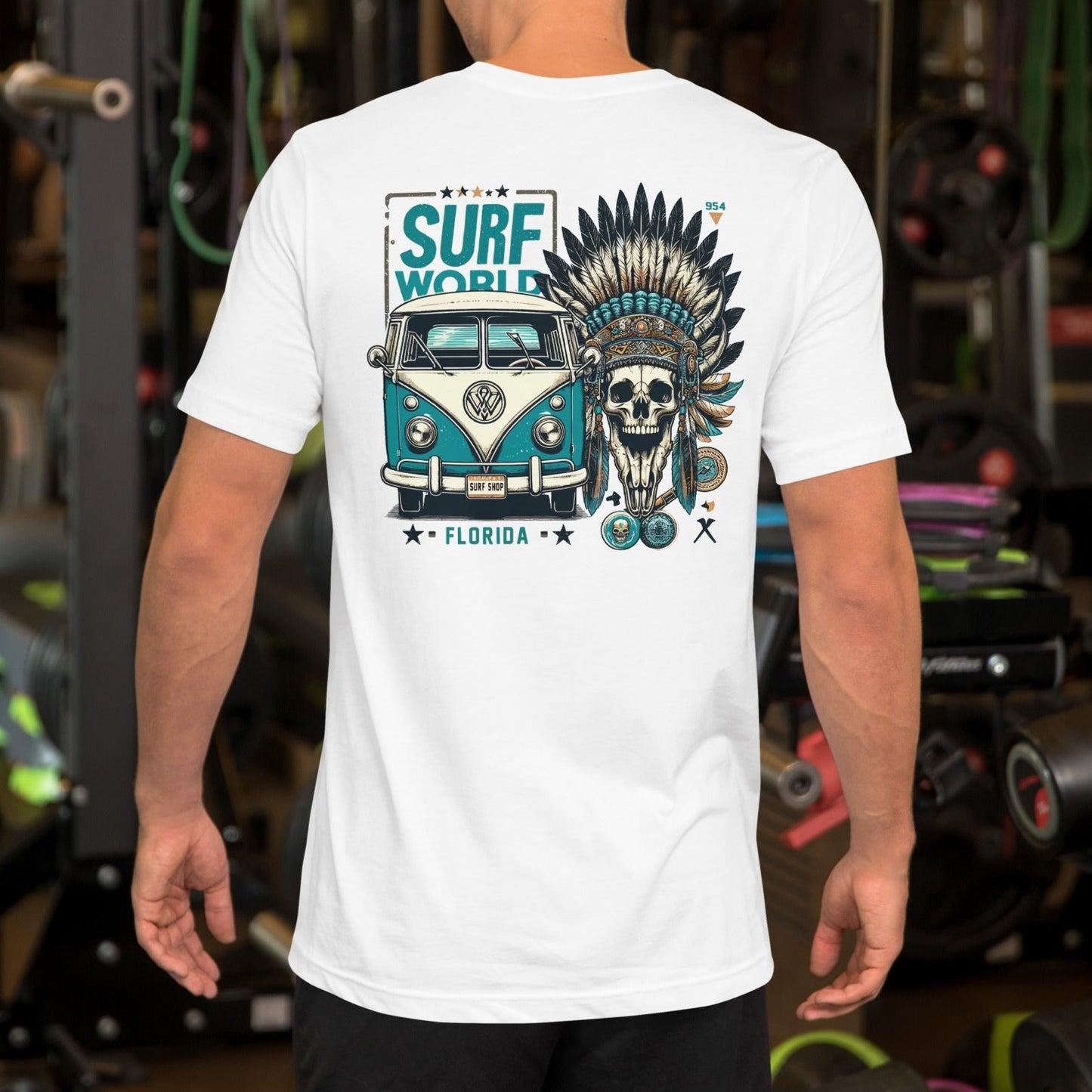 Surf World Indian Bus Tee Shirt Mens T Shirt White