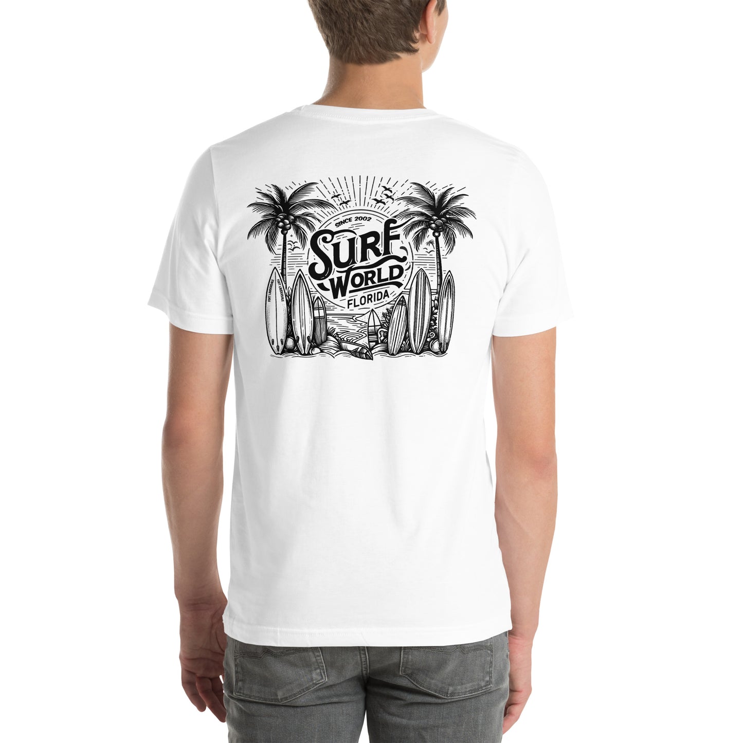 Surf World Sunny Rays Premium Tee Shirt Mens T Shirt White