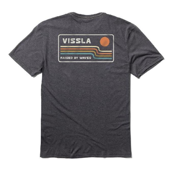 Vissla Wavelengths COMP LITE ECO PERFORMANCE TEE - Heather Black Mens T Shirt