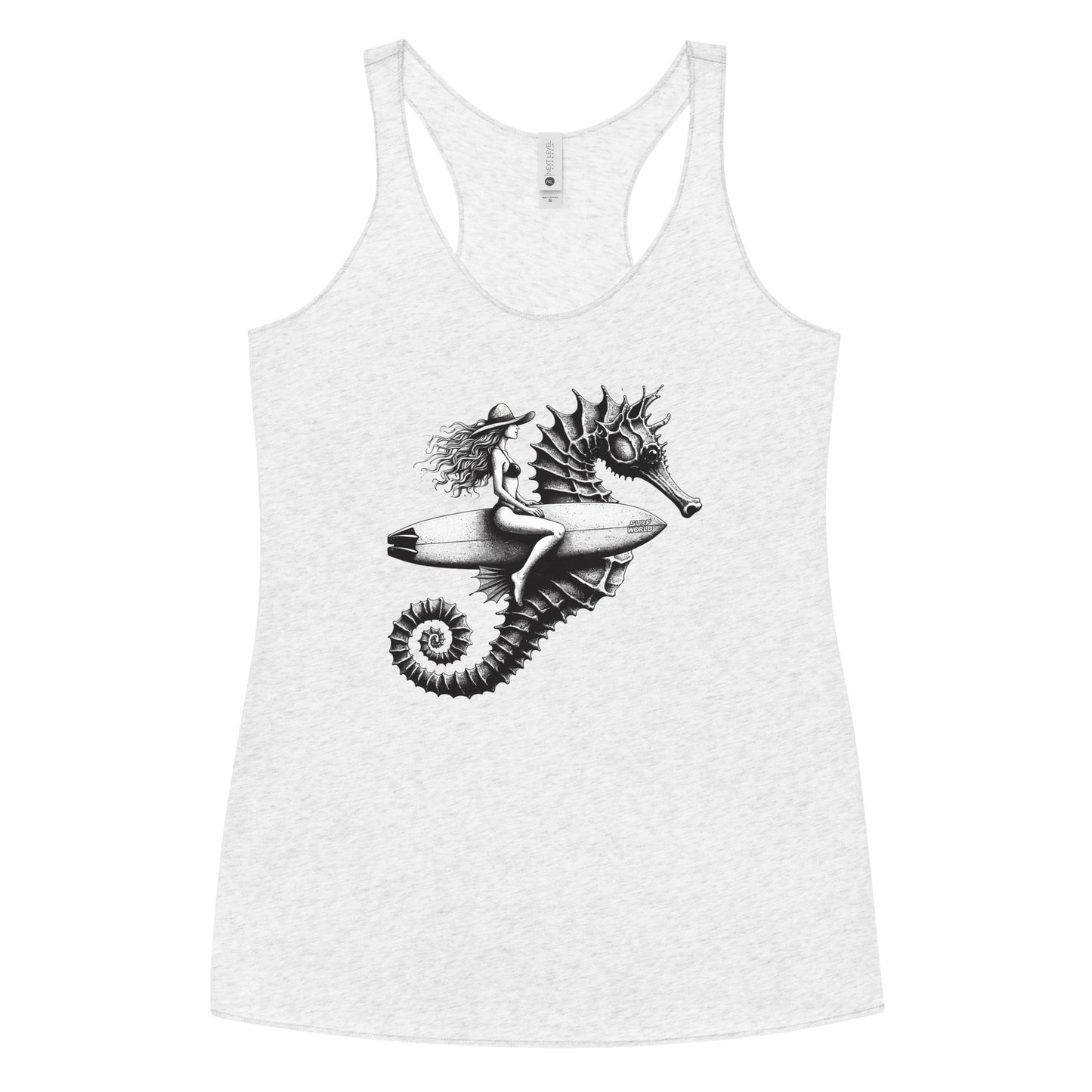 Surf World Seahorse Girl Women's Racerback Tank Womens Tank