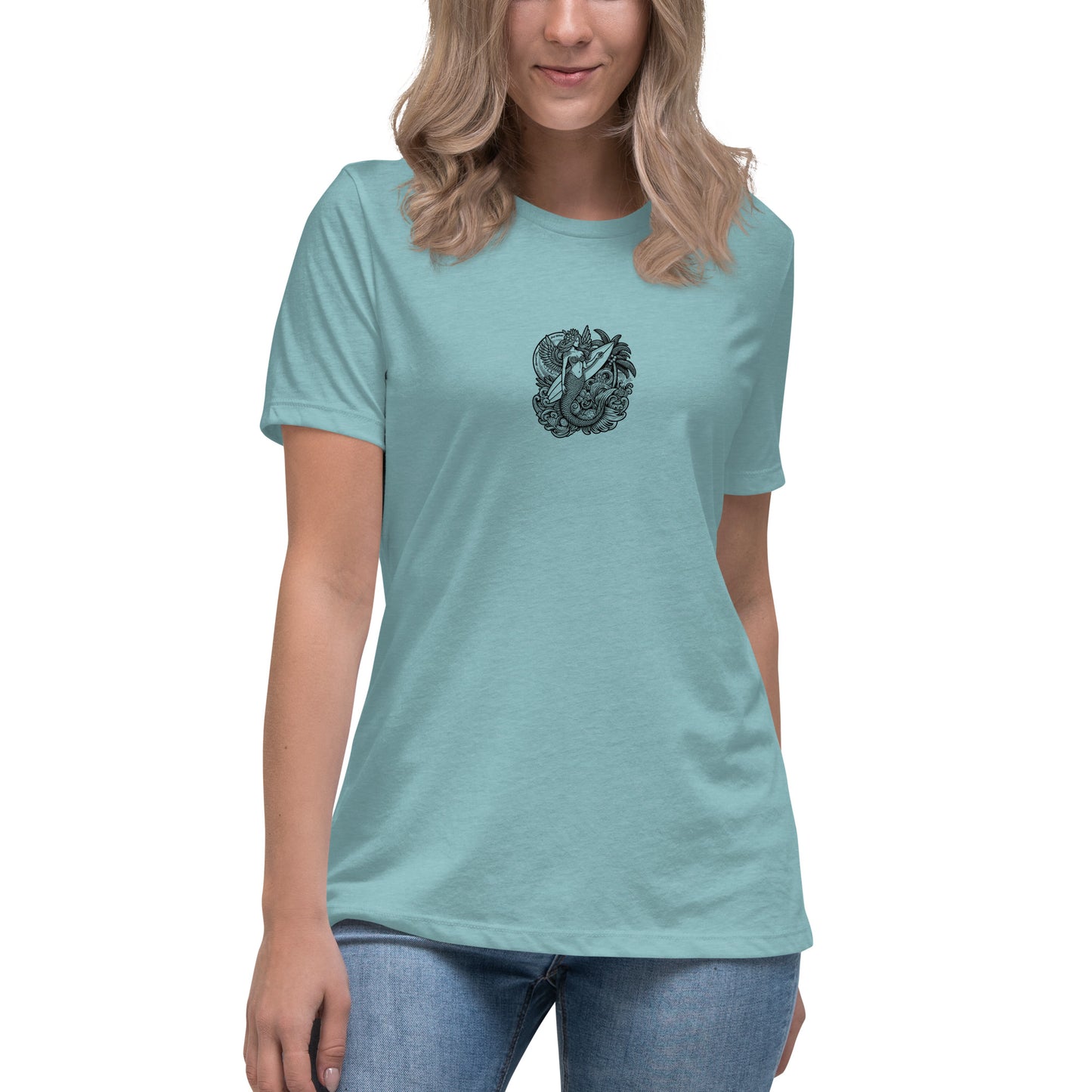 Surf World Mermaid Vibes Women's Relaxed T-Shirt Womens T Shirt