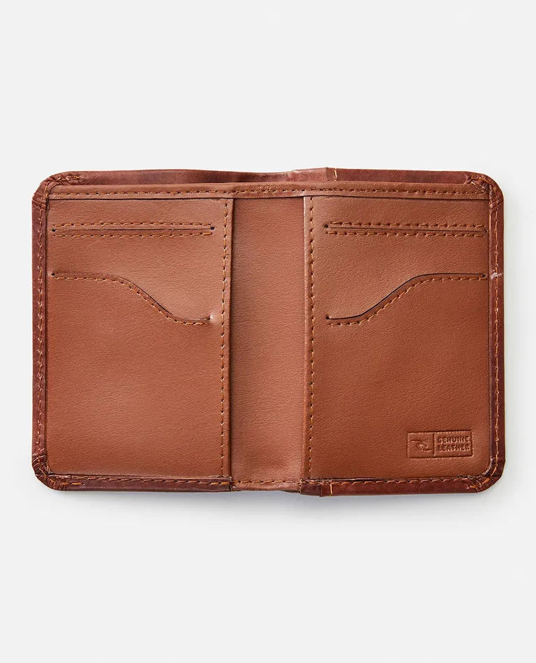 Ripcurl Searchers Portrait RFID Slim Leather Wallet - Brown wallet