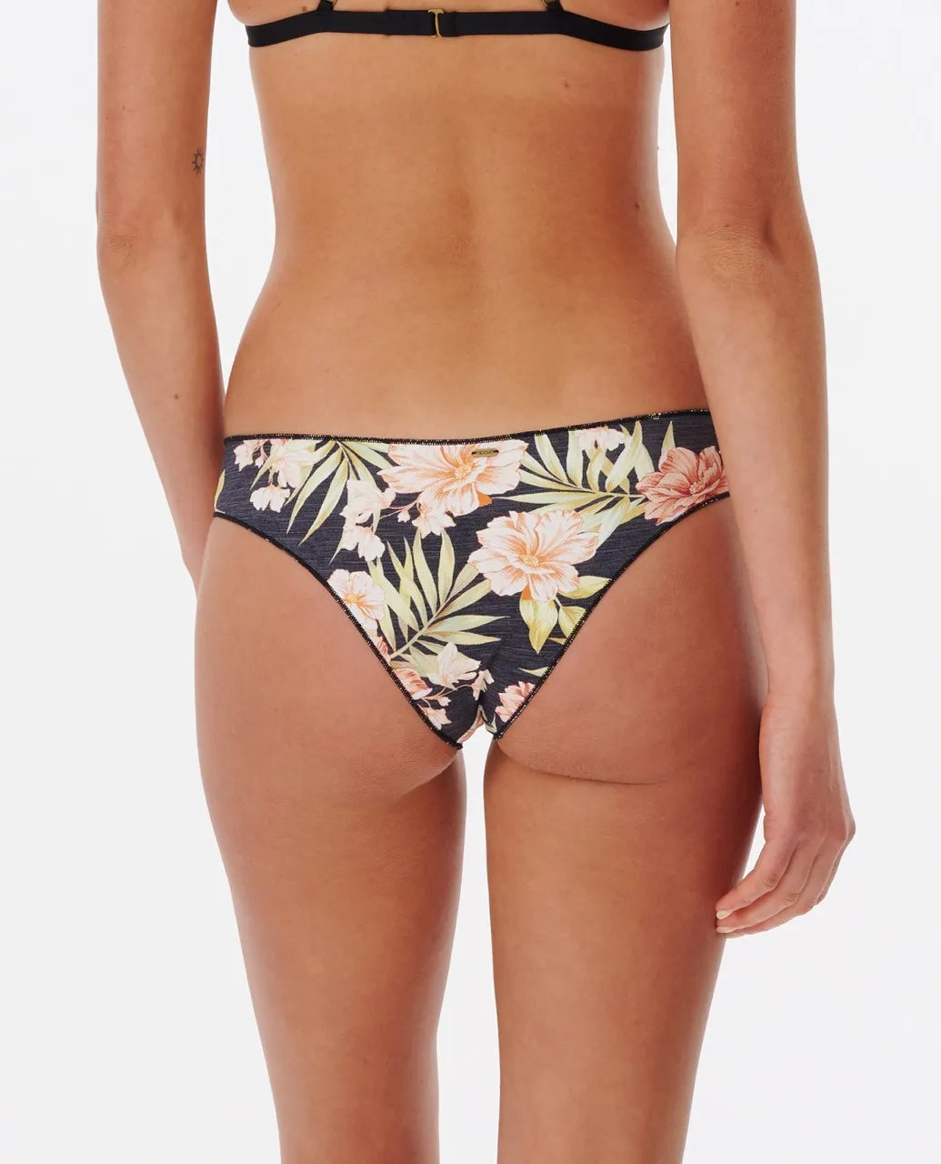 Rip Curl Sol Seeker Cheeky Bikini Bottom - Black womens swimwear