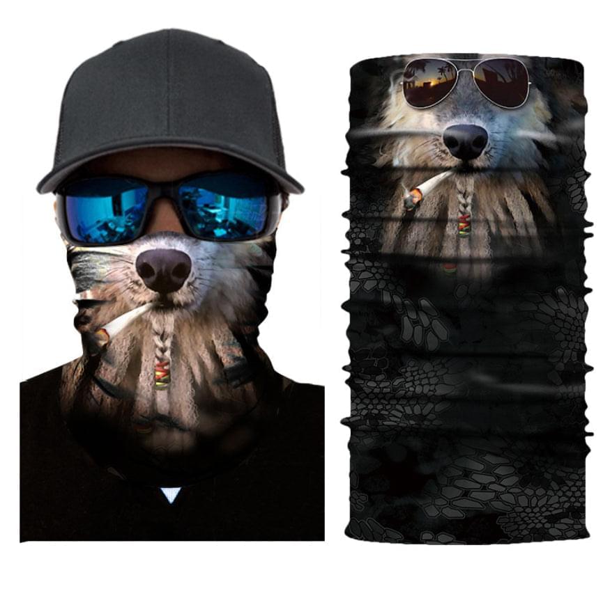 Animal Faces Neck Gaiters Neck Gaiter Smoking-Dog