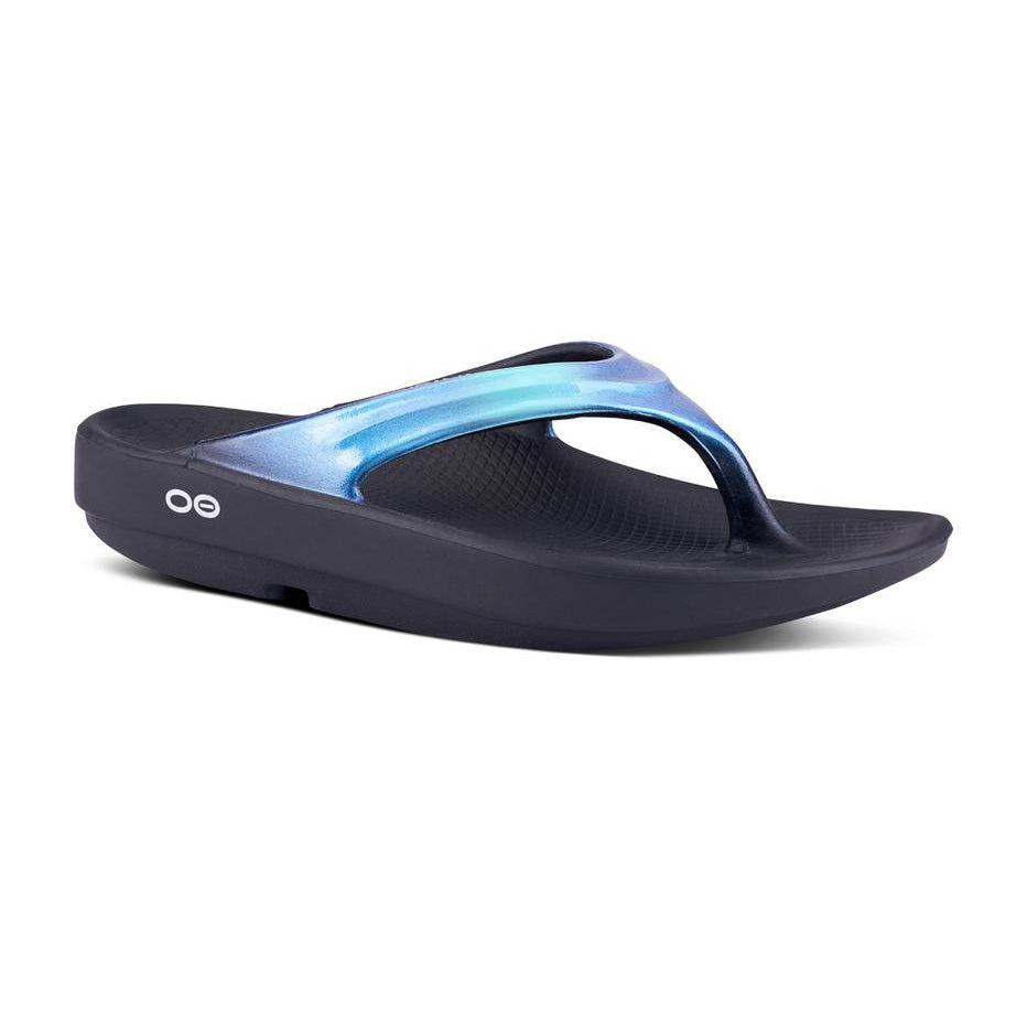 Oofos OOlala - Women's Recovery Sandals Atlantis Blue Womens Footwear