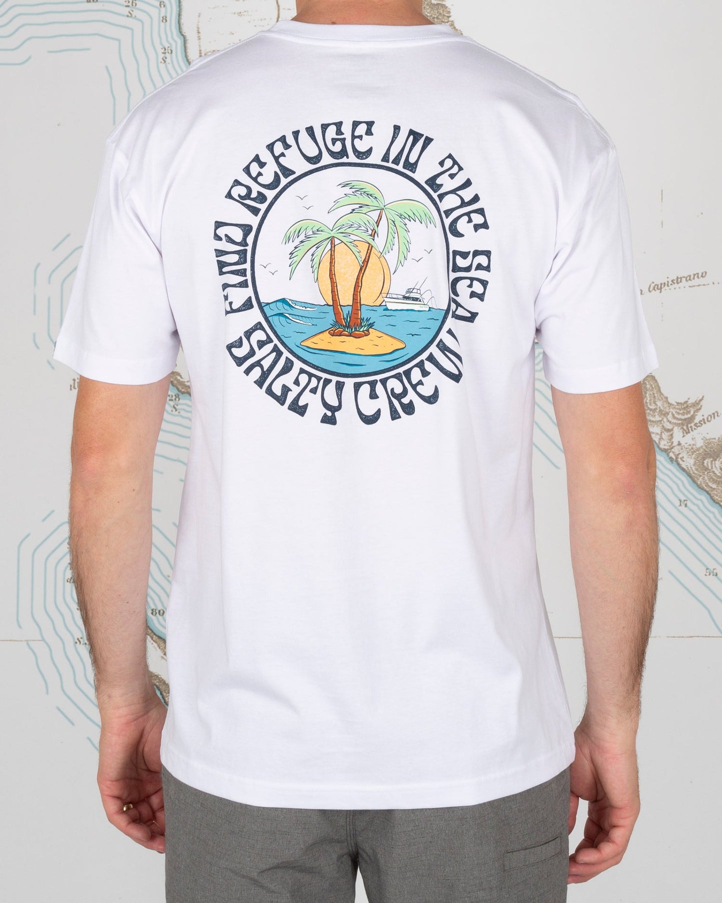 Salty Crew Dos Palms Premium S/S Tee - White Mens T Shirt