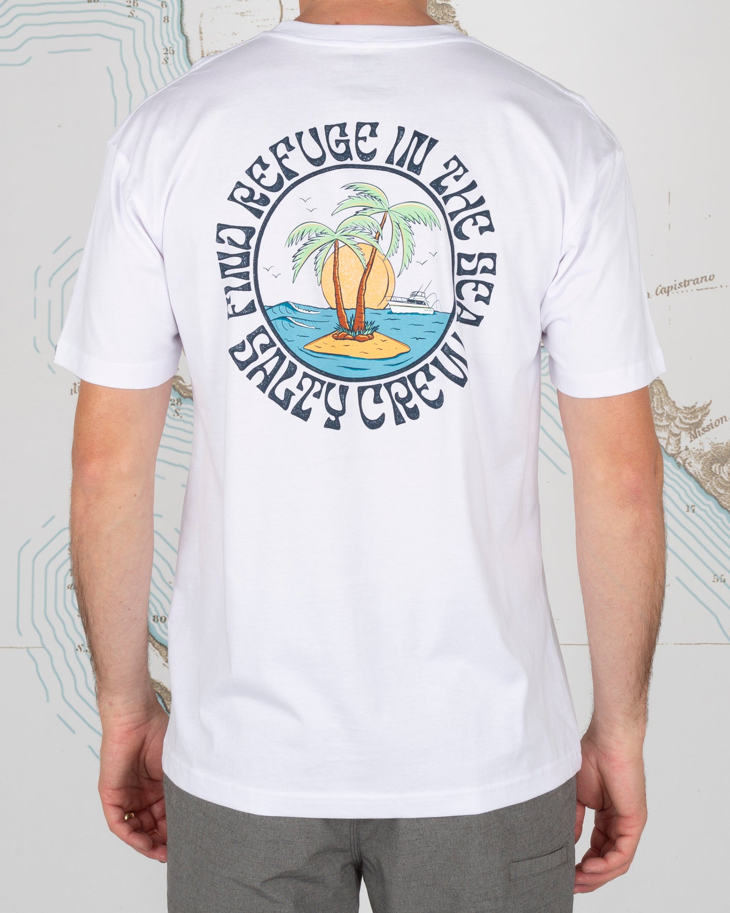 Salty Crew Dos Palms Premium S/S Tee - White Mens T Shirt