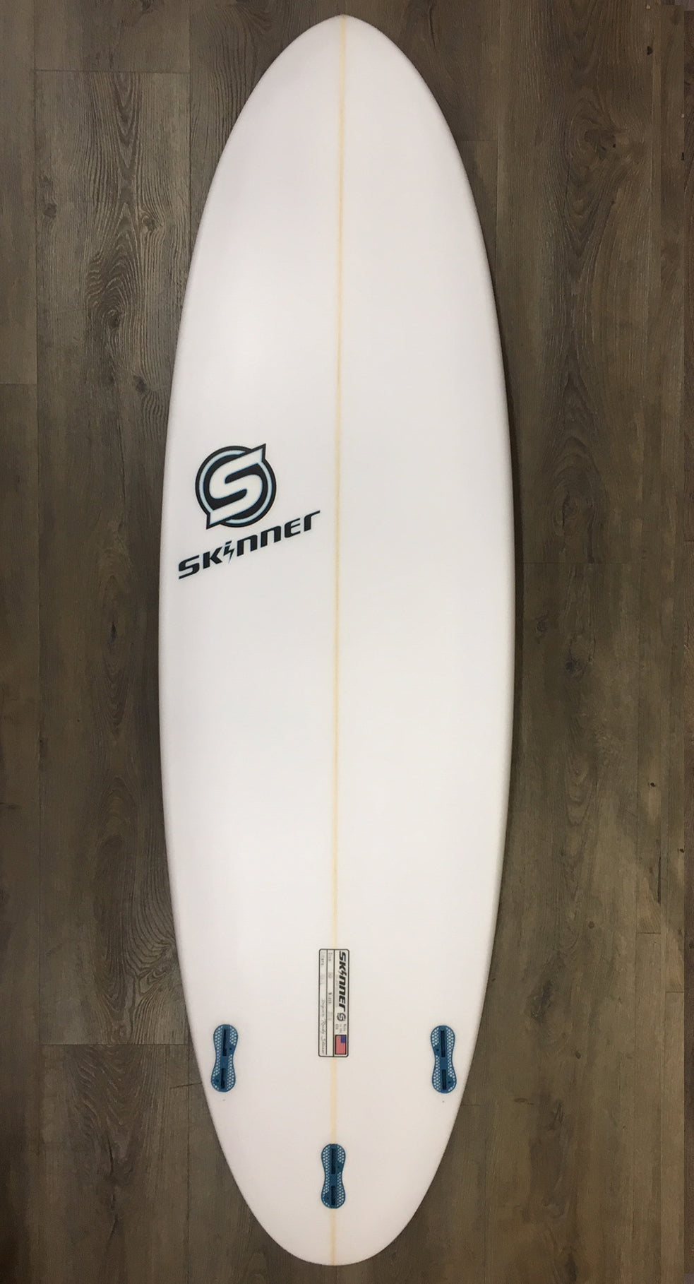 SOLD Skinner Surfboards 6'6" x 21.4" x 2.65" Performance Funshape Poly 3 FCS II - 41.43 Liter Surfboard