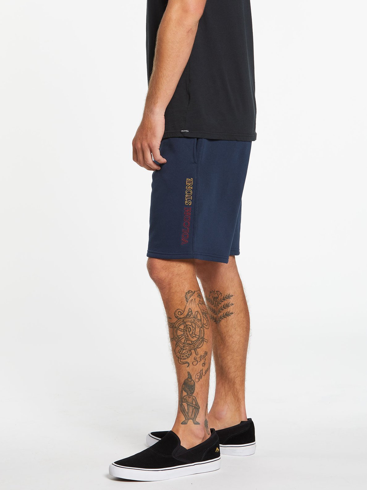 Volcom Volometrical Fleece Short - Navy Mens Shoes