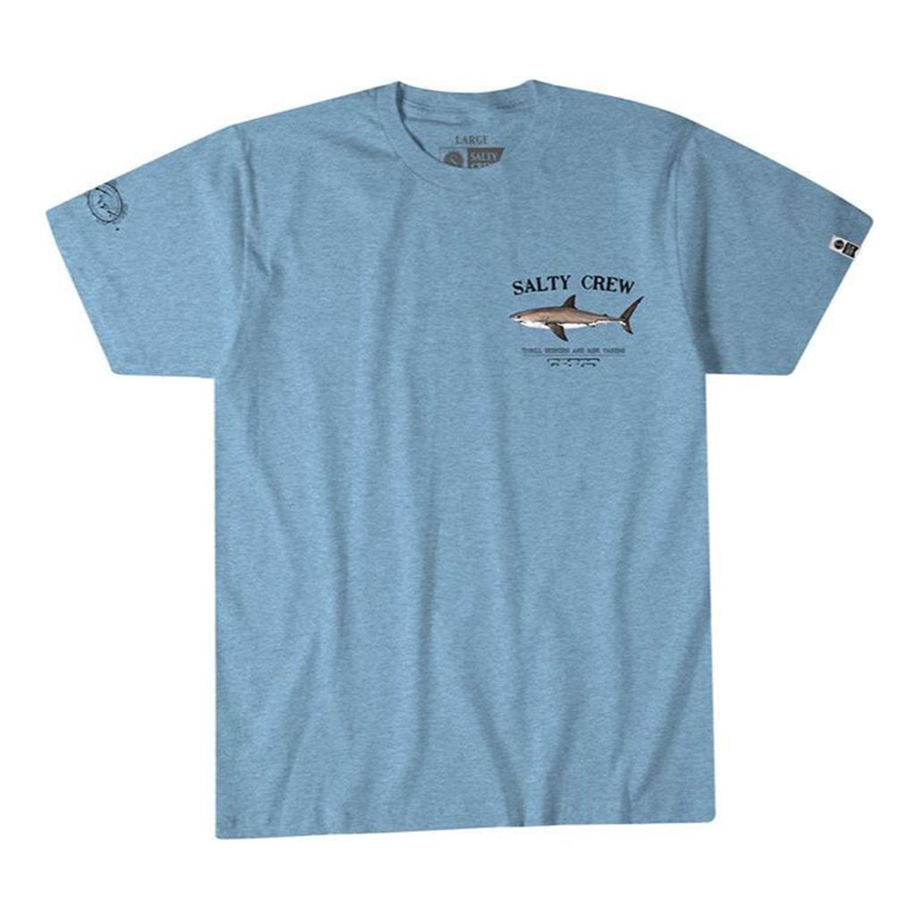 Salty Crew Bruce Shark Premium SS T Shirt - Light Blue Heather Mens T Shirt