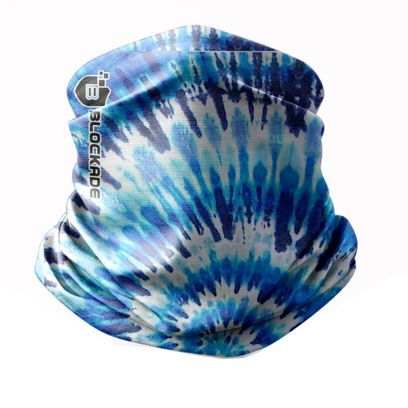 Blockade UPF 30 Neck Gaiter - Blue Tie Dye Swirl Neck Gaiter