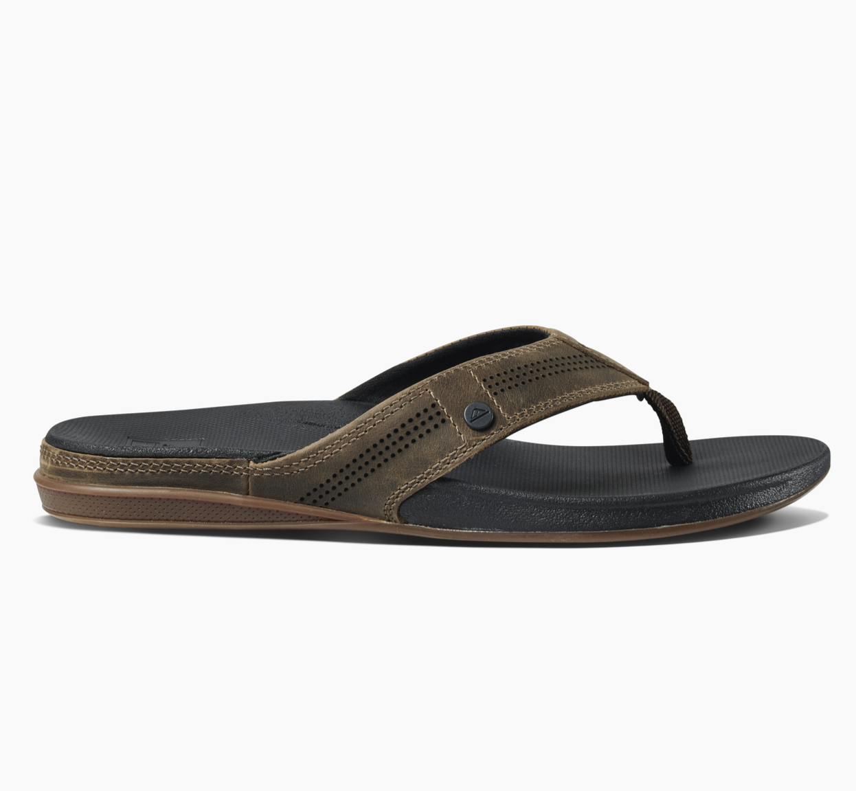 Reef Cushion Lux Sandal - Tan Black Mens Footwear