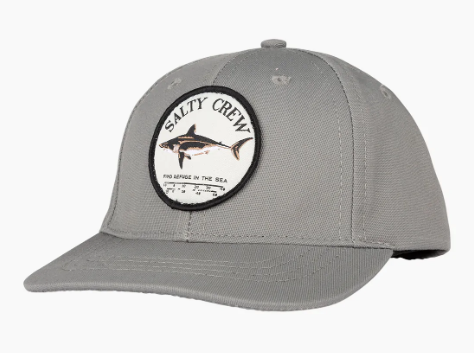 Salty Crew Bruce Boys 6 Panel Snap Hat Boys Hat Grey