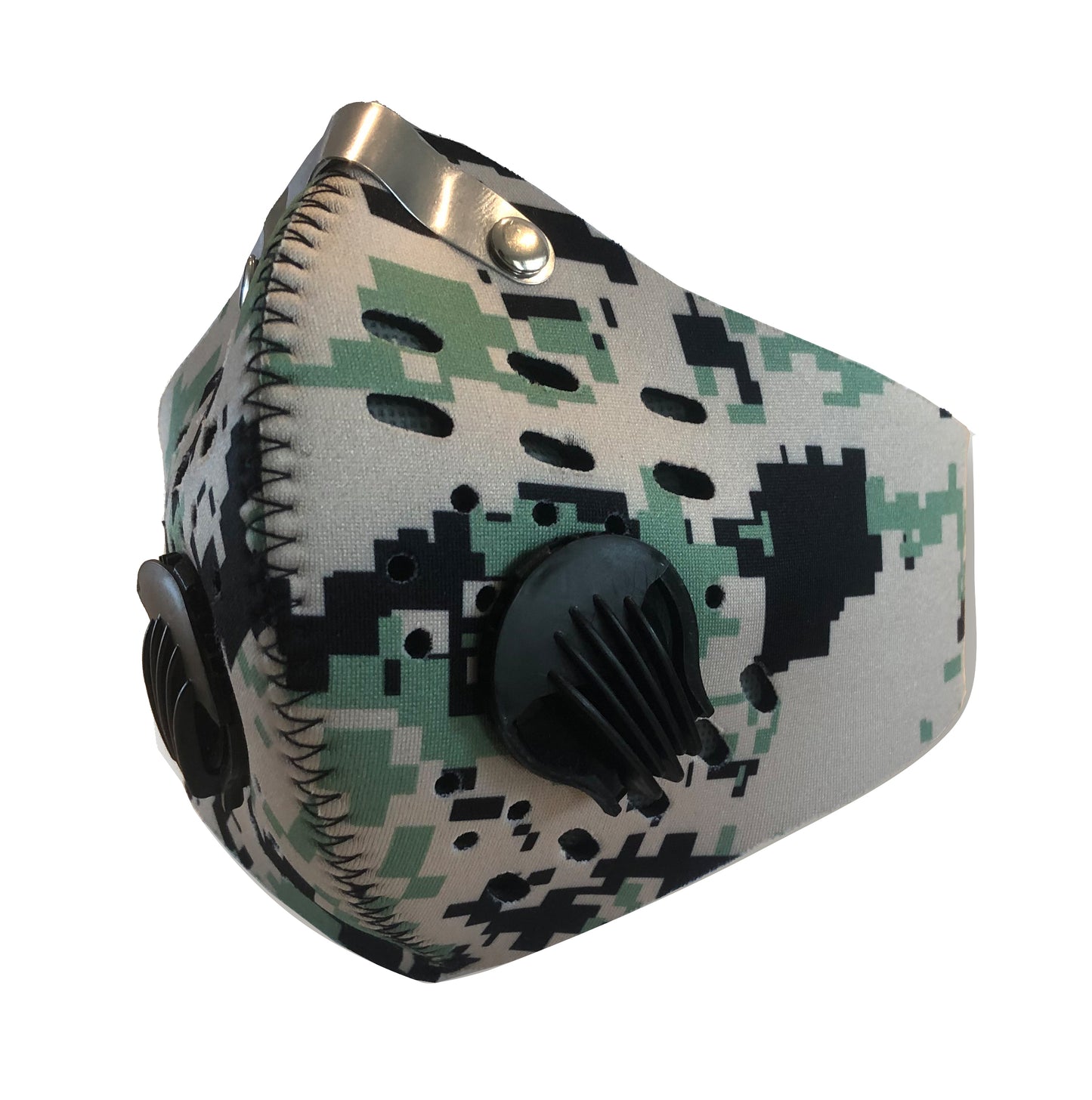 Face Mask with removable filter and exhale valves Black - Camo - Desert Camo Face Mask Green Digi Camo