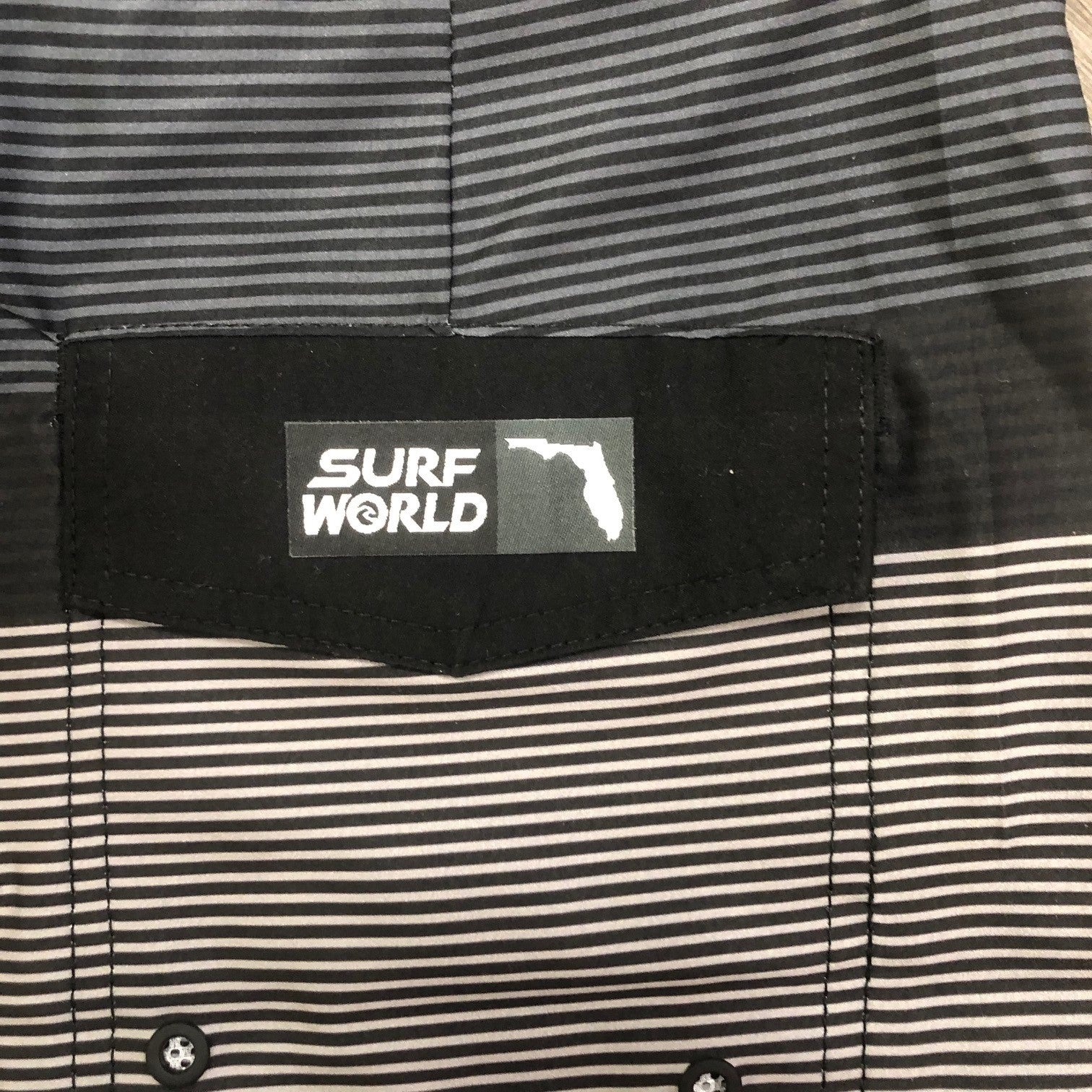 Surf World Deep Drop Boardshorts -The Surf World Collection - Black White Mens Boardshorts