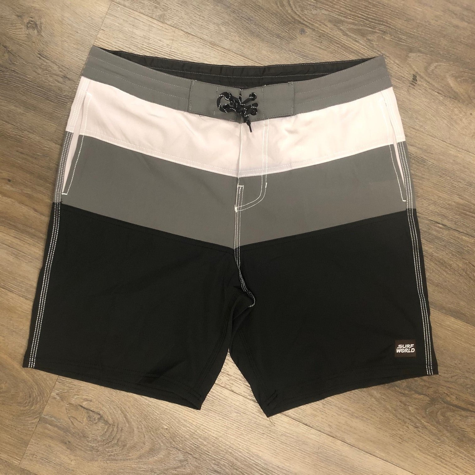 Surf World Triple Tail Boardshorts - The Surf World Collection - Black Mens Boardshorts