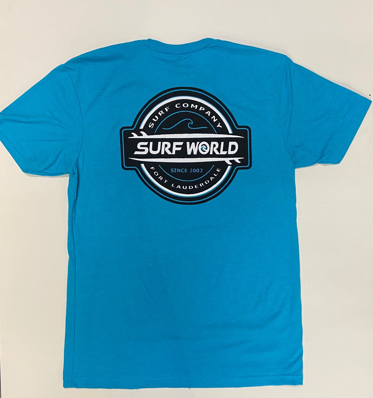 Surf World Fort Lauderdale Double Boards Tee Shirt Mens T Shirt XXL Blue