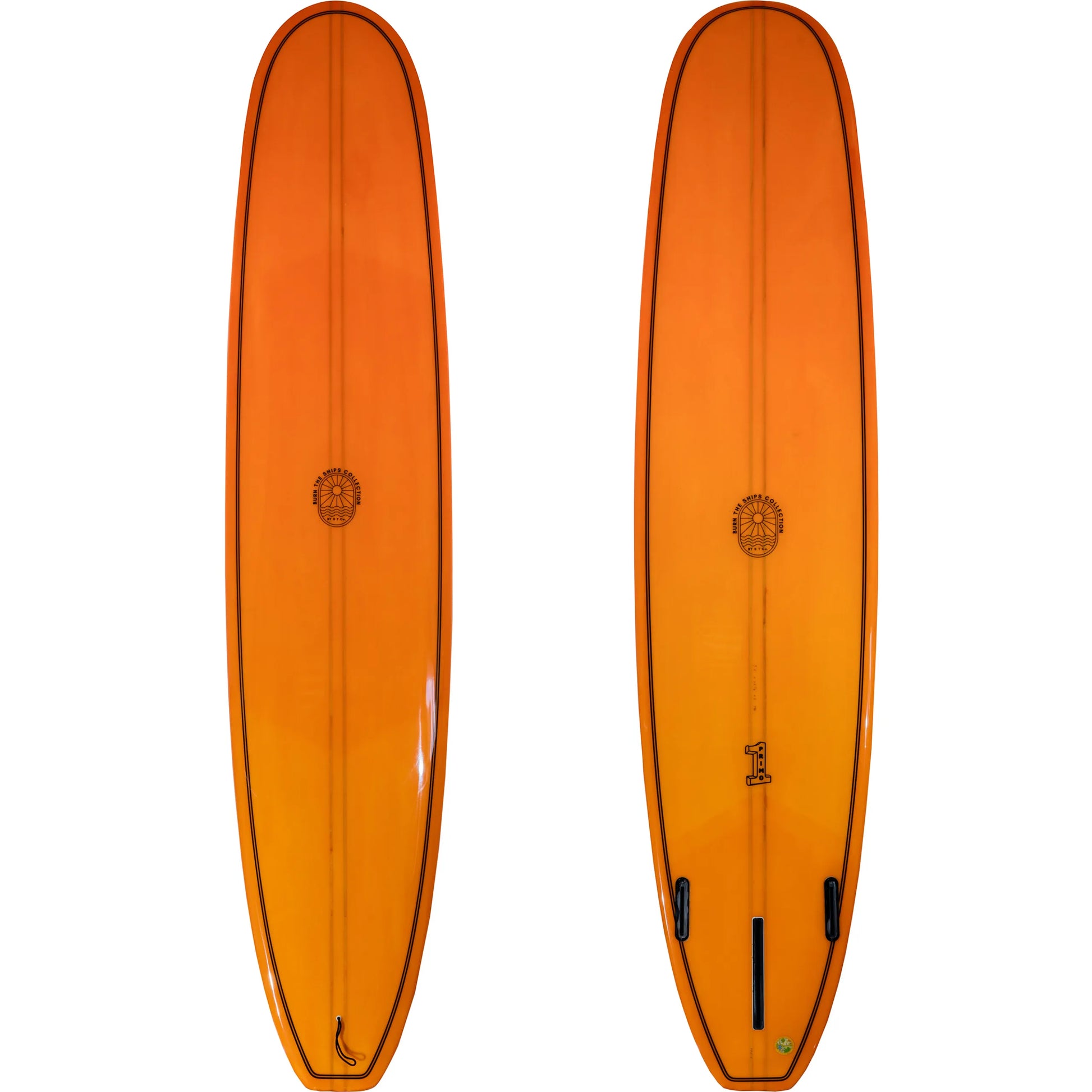 Surfboard Trading Company Primo Longboard Surfboard - Blue Resin Swirl / Orange Tint Surfboard