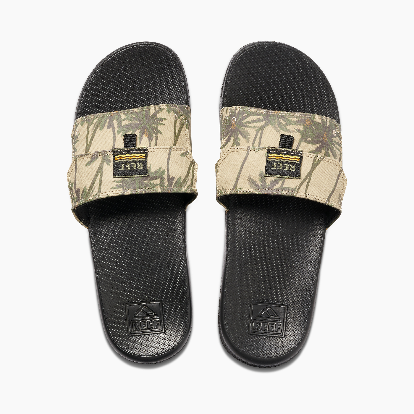 Reef Stash Slide Sandal - Tan Palm Mens Footwear