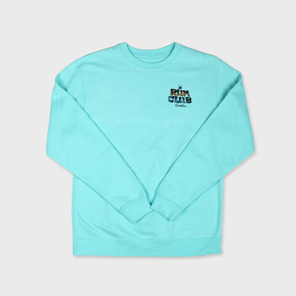 Flomotion Rum Club Pull Over Crew Sweatshirt - Mint mens hoodie