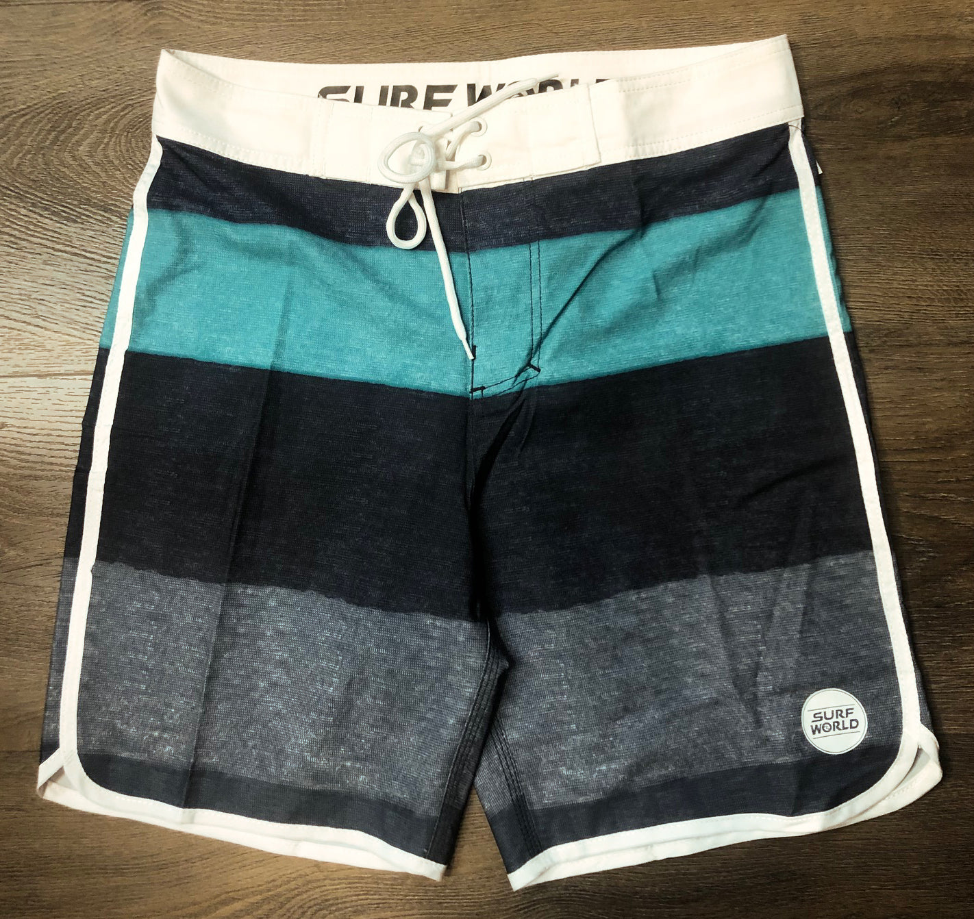 Surf World Ocean Mile Boardshorts - The Surf World Collection - Navy Teal Mens Boardshorts Nvy Teal