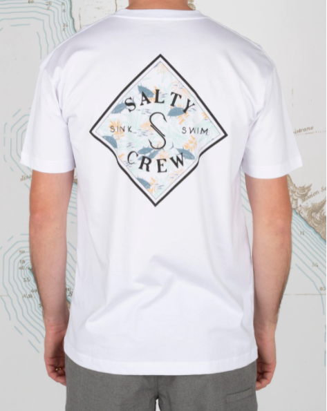 Salty Crew Tippet Tides Premium SS Mens T Shirt - White Mens T Shirt